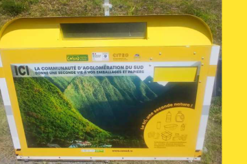 Installation de nouvelles bornes pour le verre, papiers et cartons.