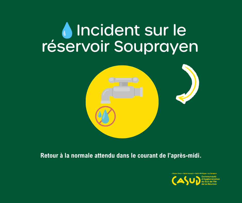 Perturbations d'eau au Tampon : un retour à la normale attendu cet après-midi